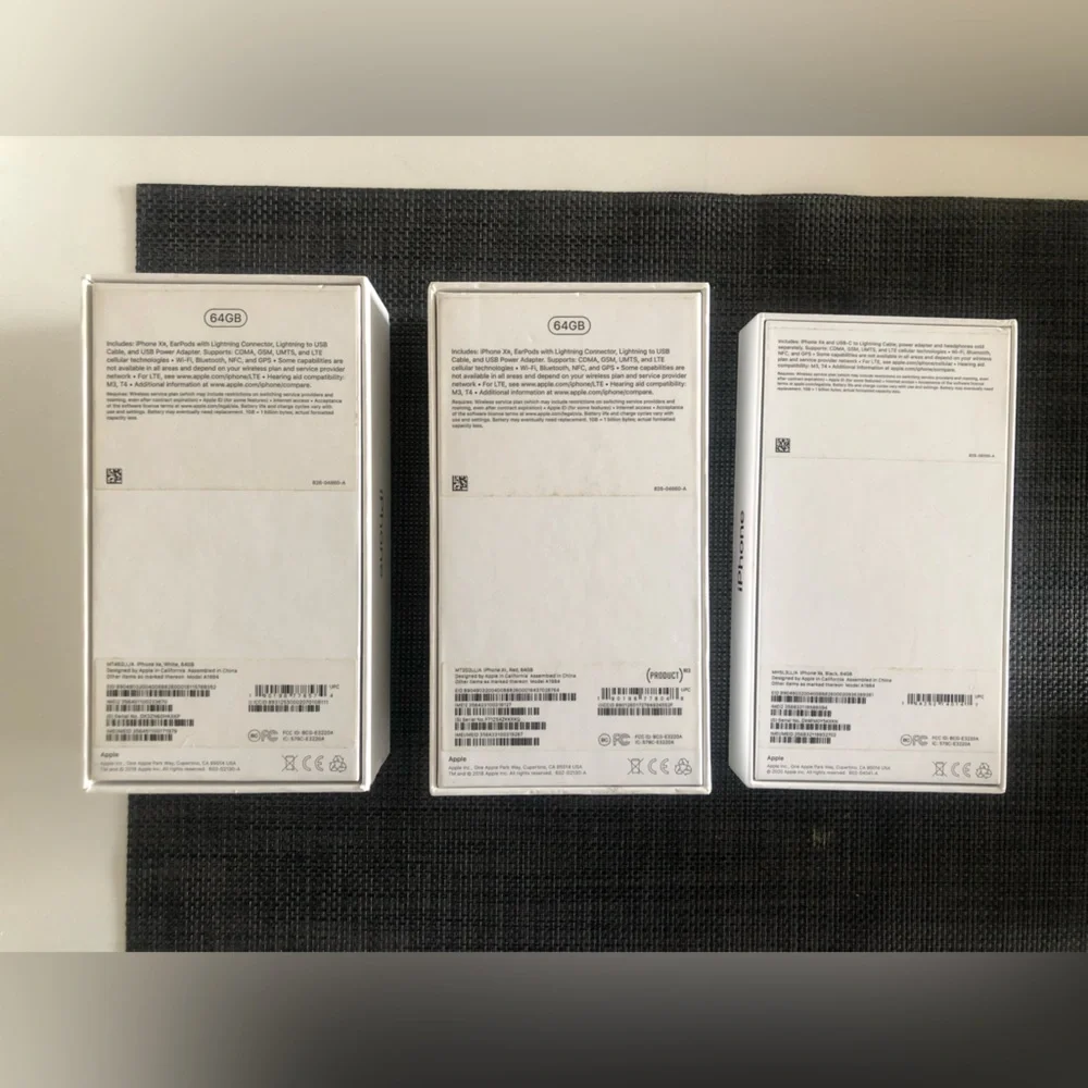 BOX ONLY! Without phones! Apple iPhone XR Box Set - Red, Black, White